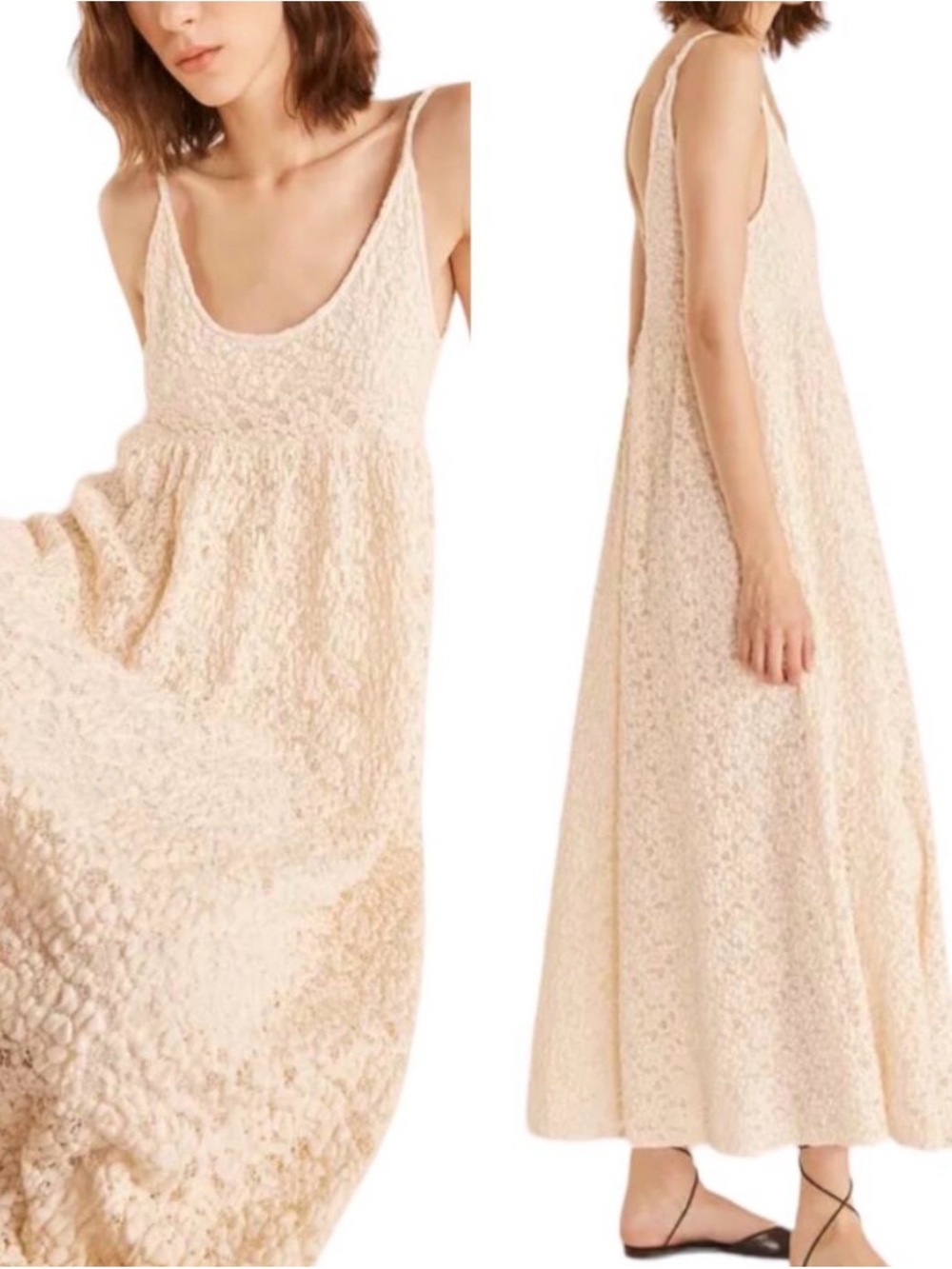 Rebecca Taylor Knitted Lace Maxi Dress with Empire Waist